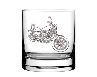 HD Sportster 883 Motorcycle Tumbler Glass | Themed Motorbike Bikers Gift Birthday, Christmas, Wedding, Retirement | Select Style