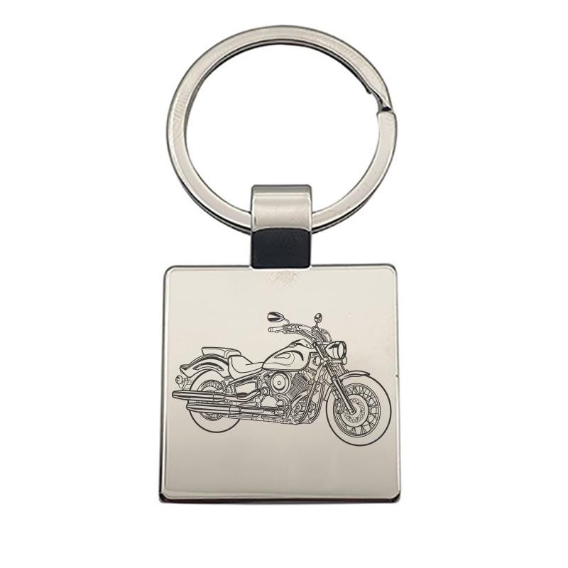 Personalised YAM V Star 1100 Motorcycle Keyring - Choose Design - Cruiser Biker Rider Motorbike Club  House Keys Keychain Work Office Gift