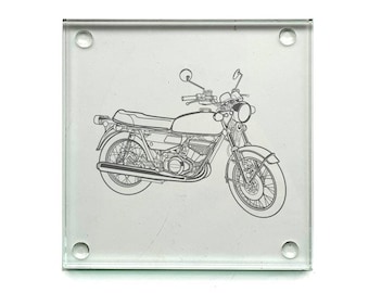 Selezione di sottobicchieri per moto Suz GT250 - Motociclisti ift per tavolo da ufficio, lavoro e casa - Scatola di presentazione - Seleziona stile