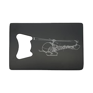 Bell 47 Sioux Helicopter Bottle Opener - can be Personalised - Superb Pilots Military Aviation Birthday Souvenir Gift
