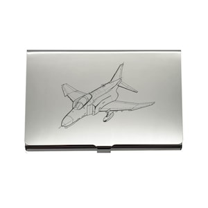 F4 Phantom Jet Aircraft Steel Business Kreditkartenhalter - Cold War Fighter Museum Aircraft Marketing Geschenk