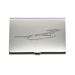 SZD-30 Pirat Glider Steel Credit Débit Business Card Holder-Gliding Pilot Instructor Glider Club promocional Marketing Gift idea