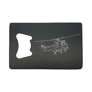 Puma Helicopter Bottle Opener - can be Personalised - Superb Pilots Military Aviation Birthday Souvenir Gift
