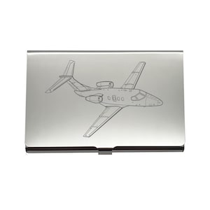Porte-cartes de visite personnalisé Embraer Phenom 100 Aircraft Steel - Idée cadeau promotionnelle d'affaires pour pilotes d'avion