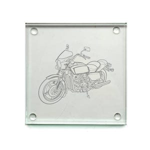 Classic Hon Gold Wing Motorcycle Drink Coaster Selection - Motorbike Biker Gift for Home Work Office - Presentation Box - Select Style
