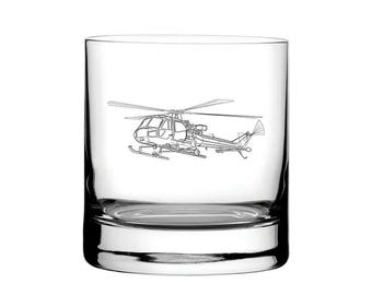 Westland Scout Helicopter Tumbler Glass | Military Aviation Pilot Gift Birthday, Christmas, Wedding, Retirement | Select Style