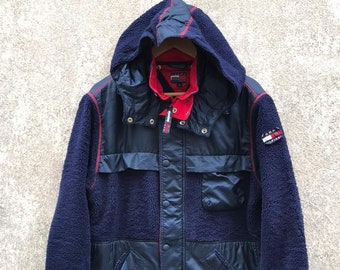 Vintage Hybrid Hoodie Jacket by TOMMY HILFIGER Medium Size