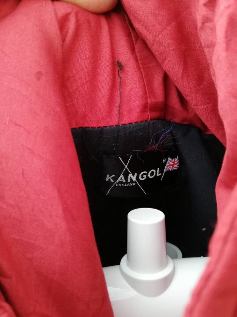 Vintage KANGOL Embroidered Logo Red Puffer Vest Medium Size