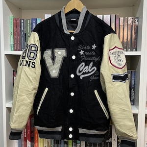 Vans Punk Skull Varsity Jacket - Etsy