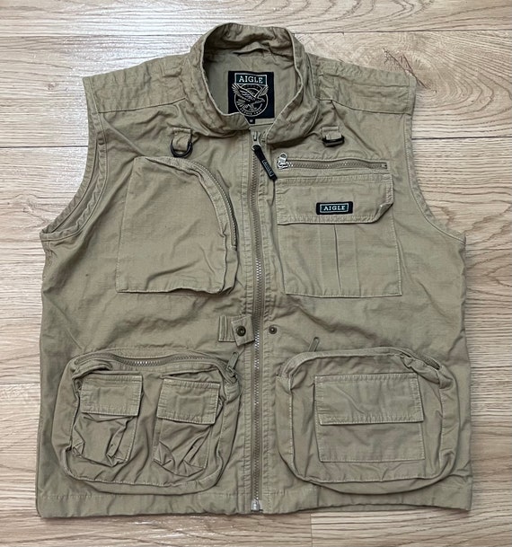 Vintage Aigle USA Utility Outdoor Vest Medium Size - Gem