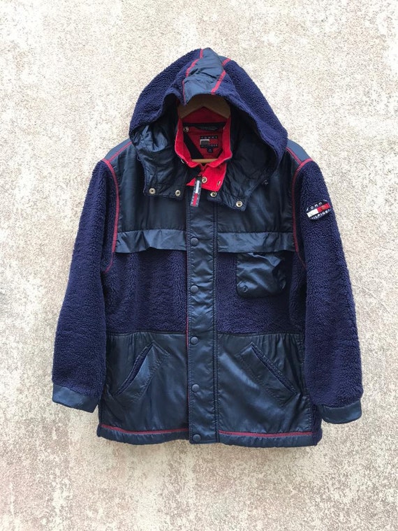Vintage Hybrid Hoodie Jacket by TOMMY HILFIGER Medium Size
