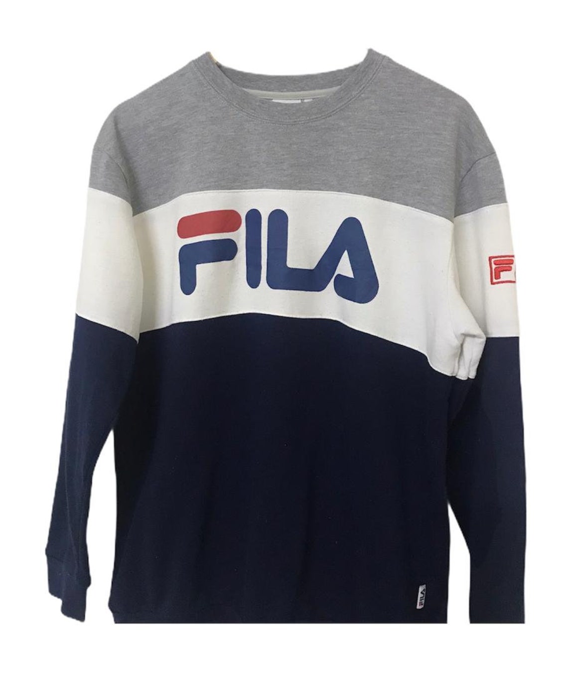 90s FILA Multicolor sweatshirt Large Size | Etsy