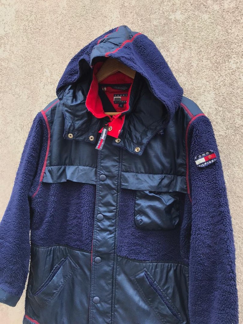 Vintage Hybrid Hoodie Jacket by TOMMY HILFIGER Medium Size
