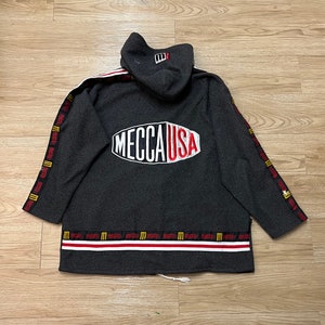 Vintage 90s Mecca USA Mock Neck Fleece Sweater Half Zipped