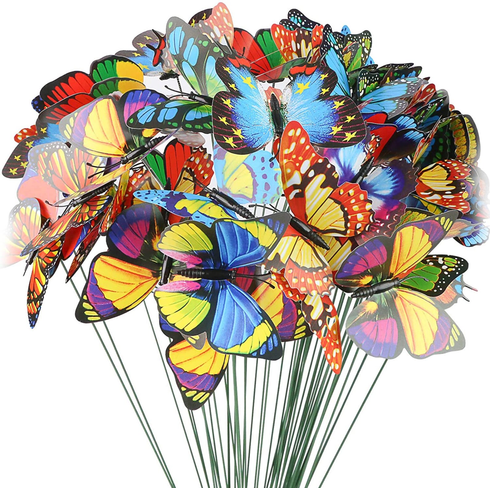 50pcs 11.5inch Garden Butterfly Ornaments Waterproof Butterfly Etsy