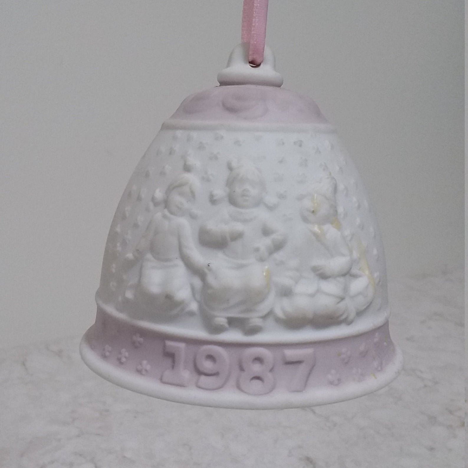 Lladro Collectible Christmas Bell 1987. Matte Porcelain Etsy
