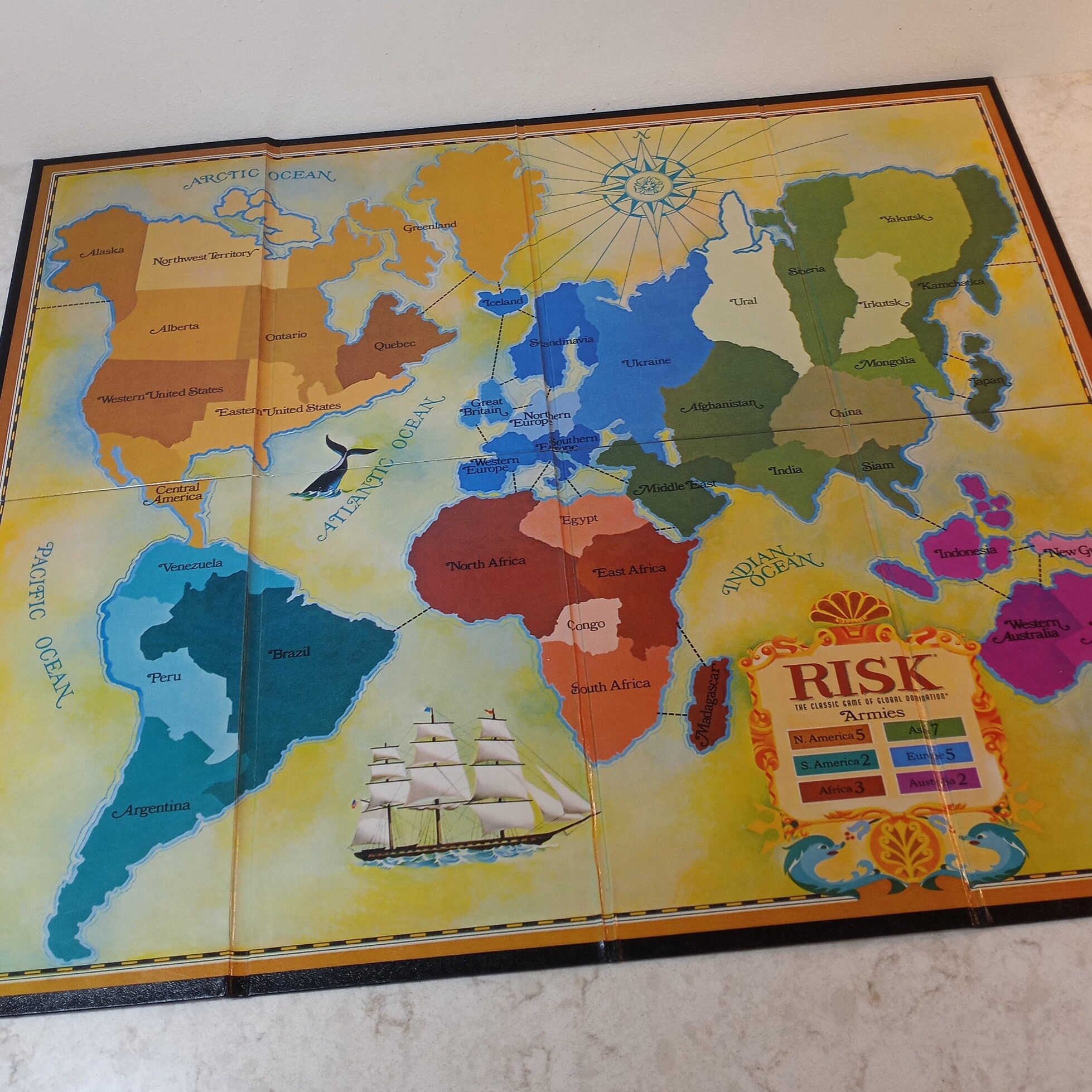 Risk Board Game. Vintage Risk Bookshelf Edition. Handy Wood - Etsy