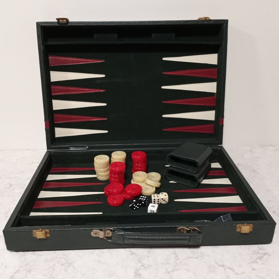 Deluxe Backgammon With Chess Checkers Cribbage Poker Dice - Etsy