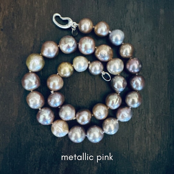 Stunning Pink Edison Freshwater Pearl Strand, Lumious and Elegant