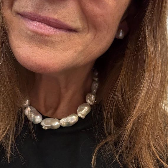 Large, Luminous Baroque Pearl Strand