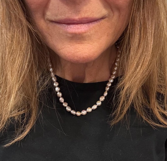 Pink Freshwater Pearl Strand with Toggle Clasp