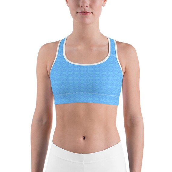 sky blue sports bra