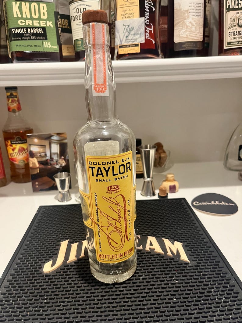 Colonel E.H. Taylor Small Batch Bottled-in-bond: Empty Bottle - Etsy