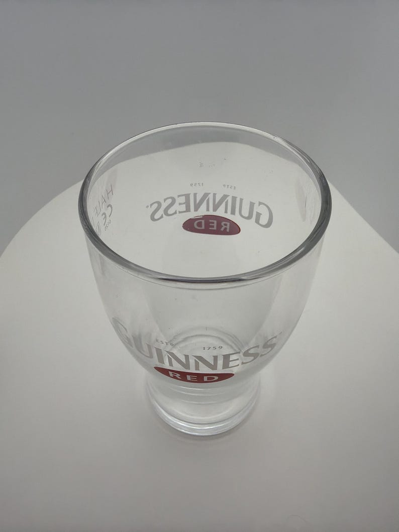 Guinness Red (Estd 1759) - Half Pint Collectible Vintage Barware Glass (Rare) image 4