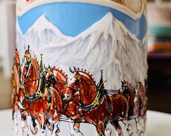 Vintage (1985) Anheuser-Busch Budweiser Clydesdales "A" Series Limited Edition Beerstein