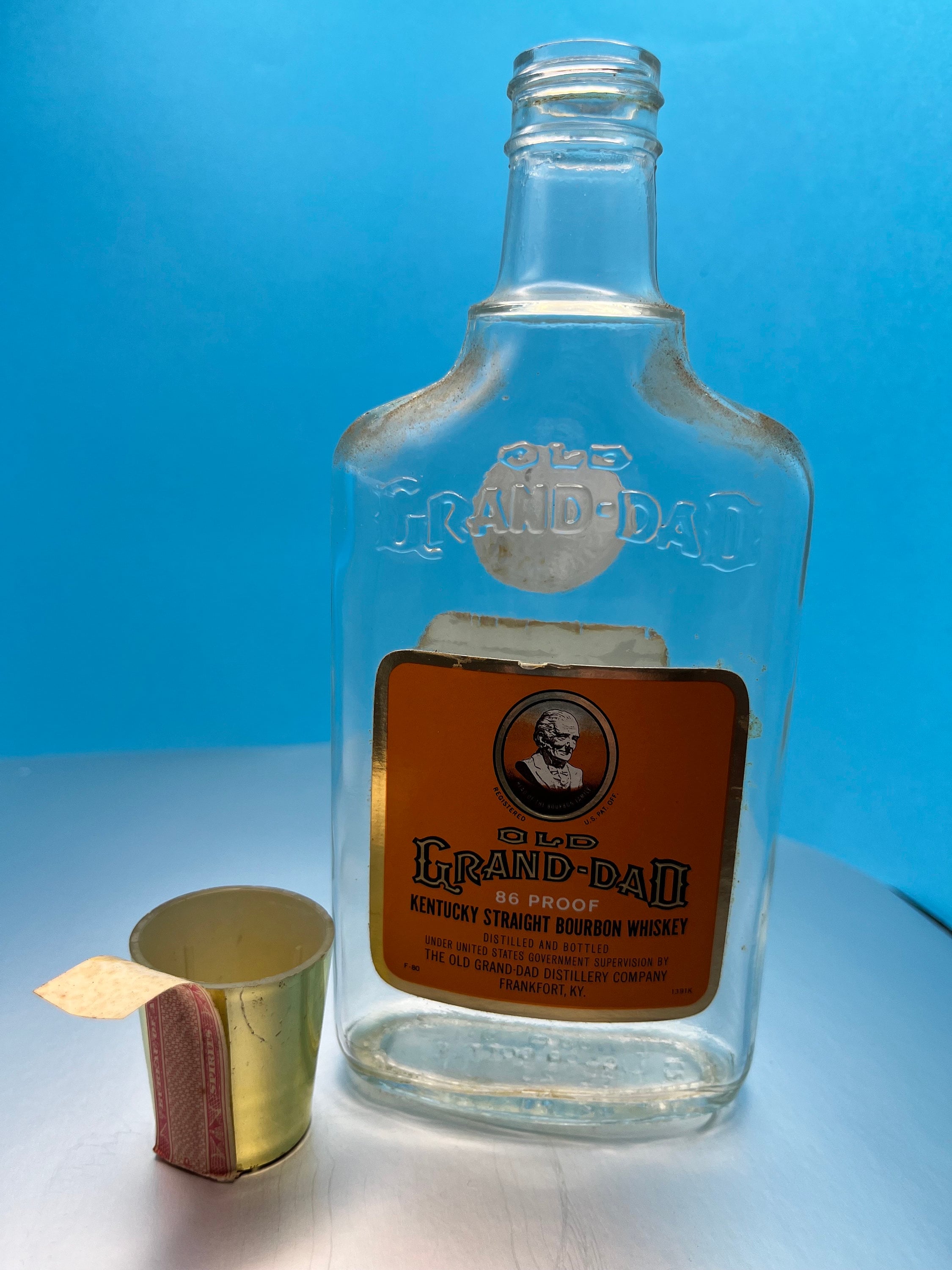 【古酒・美品】OLD GRAND-DAD 86proof 旧ボトル／輸出仕様 Old Grand-dad Antique Bourbon Bottle (rare) - Etsy