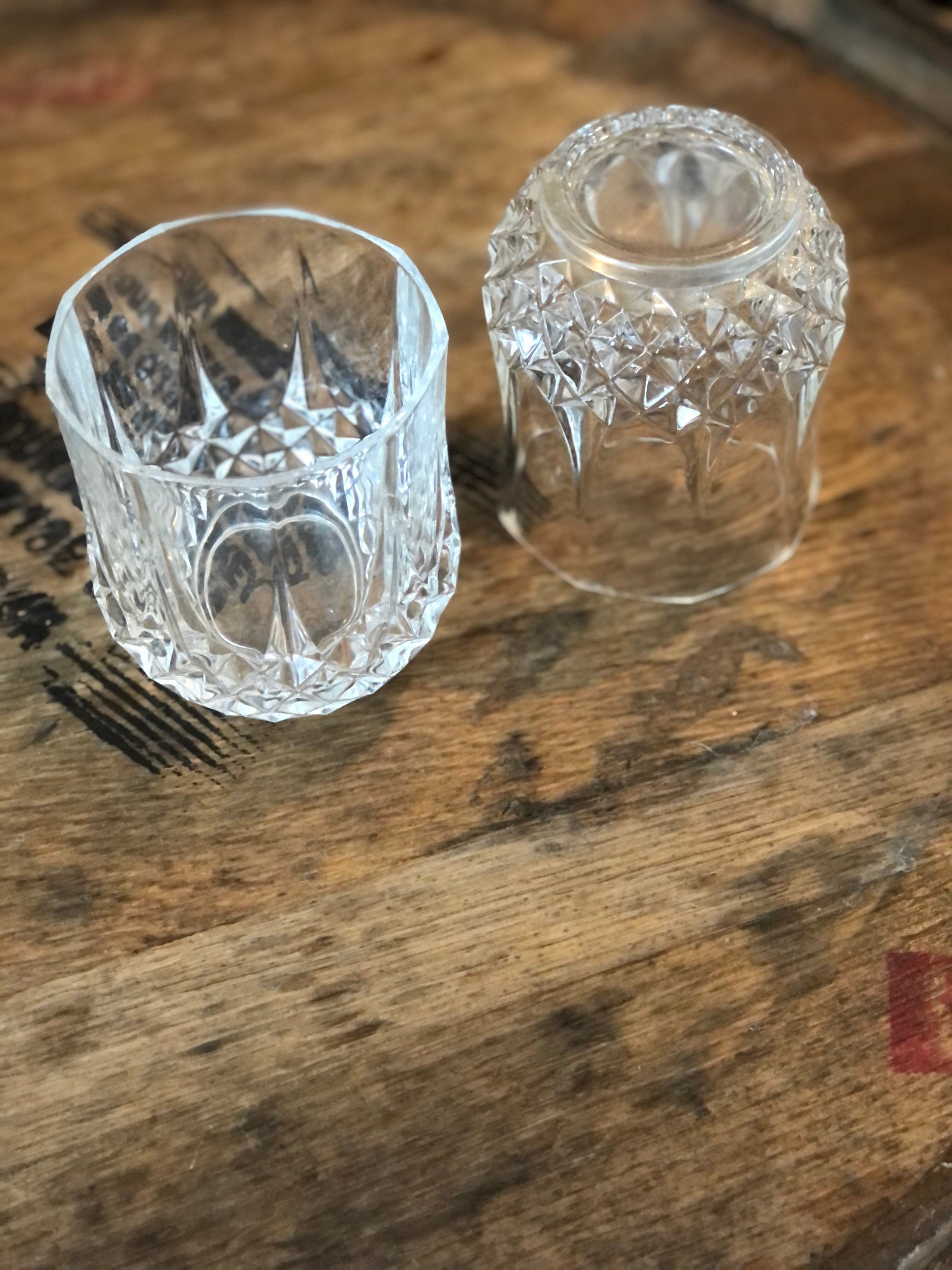 SALE Crystal Vintage Rocks / Lowball Glasses Set of 2 Etsy