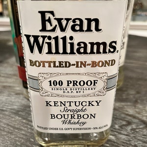 Evan Williams Kentucky Bourbon - Bottled-in-Bond: Empty Bottle