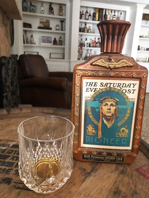1976 Jim Beam Bourbon Decanter Norman Rockwell Aviation Etsy