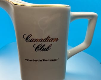 Vintage Canadian Club Bar Pitcher, "The Best in the House"