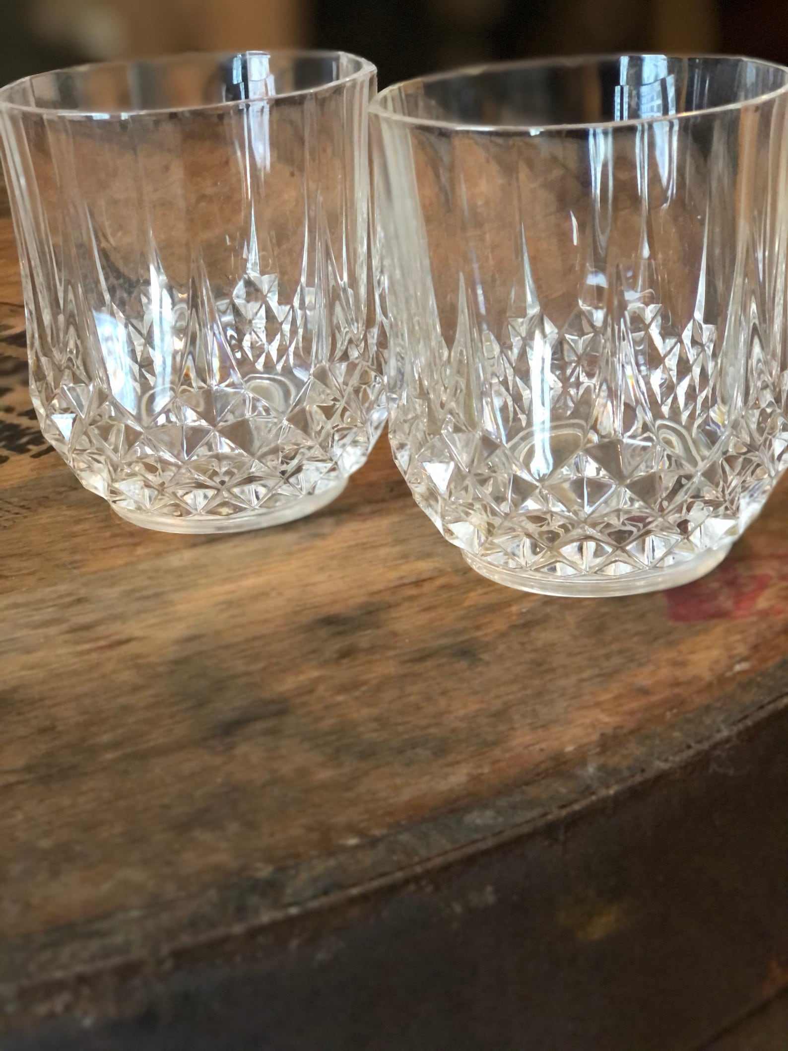 SALE Crystal Vintage Rocks / Lowball Glasses Set of 2 Etsy