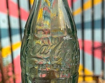 Vintage 1940’s Coca-Cola 6 1/2 Oz. Embossed Bottle Gainsville, GA Green Glass