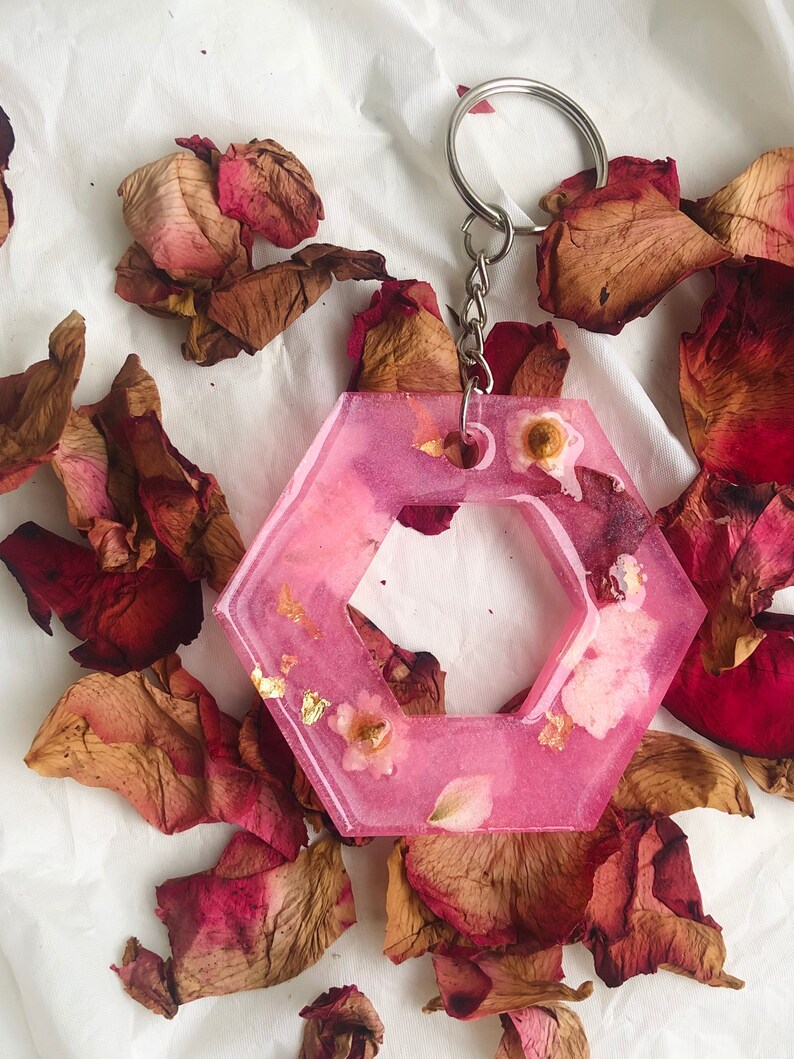 HS1 Album Cover Themed Resin Keychain with Real Dried Flowers | Etsy