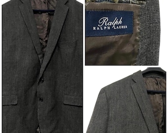 Chaqueta deportiva de dos botones para hombre Lauren Ralph Lauren, talla 38S, de lana y seda.