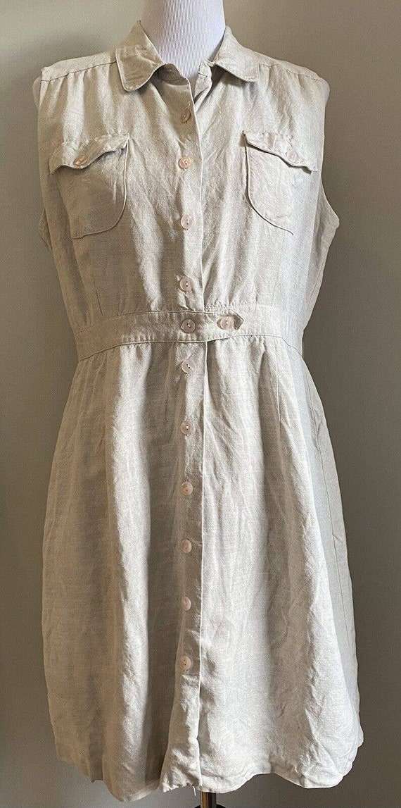 CE Clifford & Willis Vintage Dress Linen Blend Bei