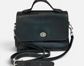 Coach Vintage Navy Blue Court Crossbody Bag 9870 - Etsy