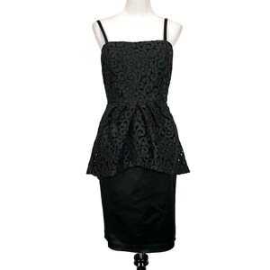 chetta b black lace dress Vintage CHETTA B Black Lace Dress Date Night Sheer Backless Cocktail Size 8