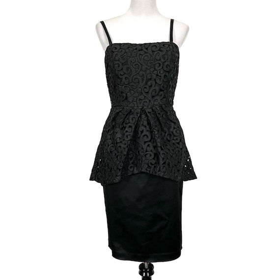 Chetta B Sherrie Bloom Vintage Black Dress Peplum Eyelet Cocktail Women's  Sz 10 - Etsy