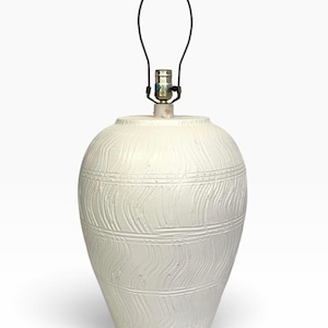 S+mind Post Modern Plaster Table Lamp Vintage Beehive MCM Textured Danish Large