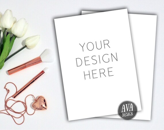 Feminine Mockup Invitation Mockup 5x7 Card