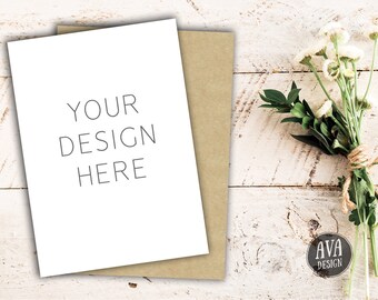 Download Rustic Mockup Wedding Stationery Mockup Flatlay 5x7 Card Mockup Invitation Mockup Jpeg Png Digital File Commercial Use Mockup Graphics Designs Templates PSD Mockup Templates