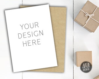 Rustic Kraft Mockup Flatlay 5x7 Card Mockup Invitation Mockup Stationery Mockup Jpeg Png Digital File Commercial Use Download Best Free Photoshop Mockups