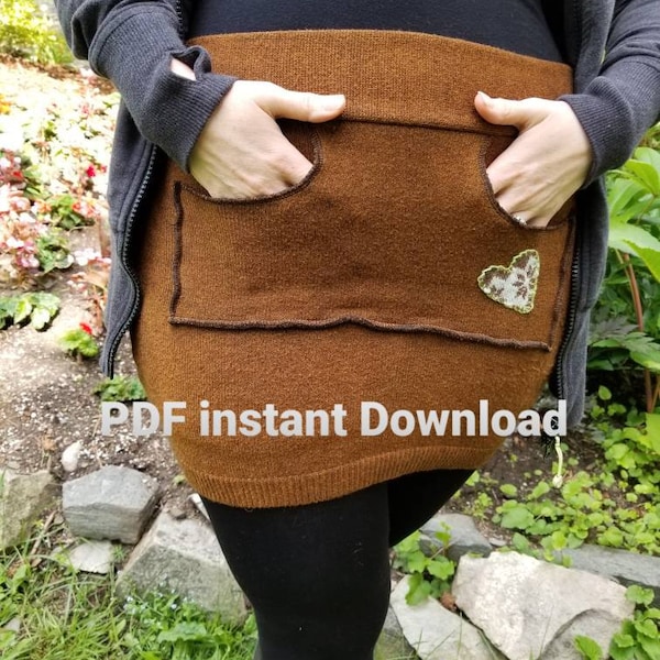 Tutorial Recycled Sweater Skirt Digital Download