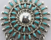 Vintage Zuni Needlepoint Pendant
