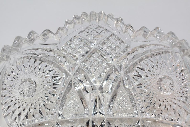 Vintage Near Cut Pressed Glass Dish Etsy