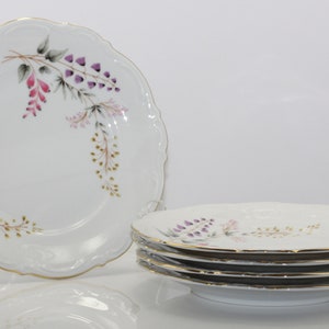 Vintage Bavaria Germany &quot;LAURA&quot; Salad or Luncheon Plates Set (5)